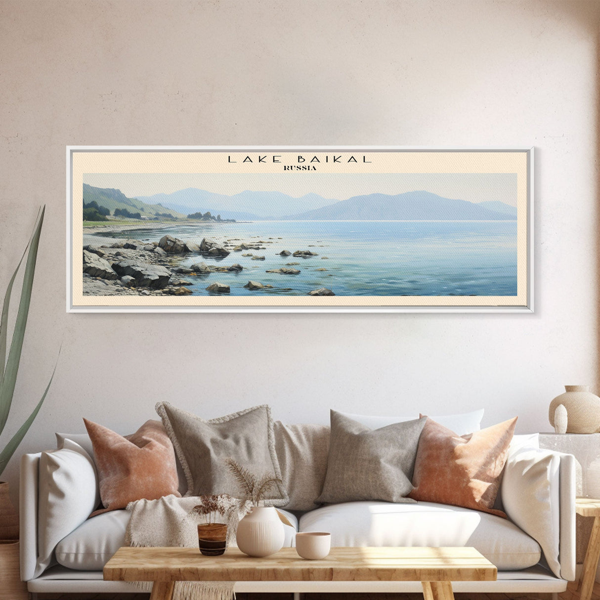 Lake Baikal Travel Poster Print, Framed Canvas Wall Art, Metal Wall Art, COUNTRY art, Gift For Him, Travel Wall Art, Travel Lover Gift