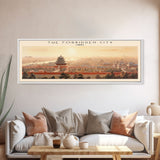 The Forbidden City Travel Poster Print, Framed Canvas Print, COUNTRY Travel Art, Wood Framed Art, Wall Hanging, Home Decor