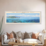 The Great Barrier Reef Travel Print Wall Art, Travel Poster Print, Retro Style COUNTRY Home Decor, Wall Hanging, Travel Gift Idea, Unique Metal Art