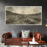 Expansive Desert Landscape with Rolling Hills Framed Canvas Print for Farmhouse Bedroom Wall Art Rustic Home Decoration, Scenic Nature Scene
