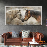 Cowboy Riding in Desert Landscape, Framed Canvas Print for Rustic Living Room Decor, Western Art for Home and Bedroom Decoration