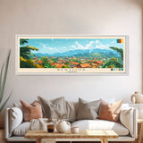 Bertoua, Cameroon Travel Poster Panoramic Canvas Print, Bertoua, Cameroon Painting, Cameroon Art, Bertoua Travel Art, Guest Room Painting