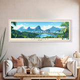 Campinas, Brazil Travel Poster Panoramic Canvas Print, Campinas, Brazil Painting, Brazil Art, Campinas Travel Art, Guest Room Painting