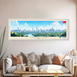 Changsha, China Panoramic Travel Poster Canvas Print, Changsha, China Painting, China Art, Changsha Travel Art, Living Room Painting