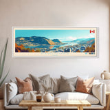 Kamloops, Canada Panoramic Travel Poster Canvas Print, Kamloops, Canada Painting, Canada Art, Kamloops Travel Art, Guest Room Painting