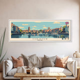 Chester, England Panoramic Canvas Print, Chester, England Painting, England Art, Chester Travel Poster, Travel Art, Living Room Painting