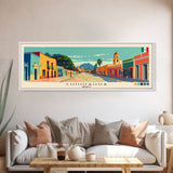 Chihuahua, Mexico Panoramic Canvas Print, Chihuahua, Mexico Painting, Mexico Art, Chihuahua Travel Poster, Travel Art, Vacation Gift