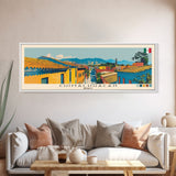 Chimalhuacan, Mexico Panoramic Canvas Print, Chimalhuacan, Mexico Painting, Mexico Art, Chimalhuacan Travel Poster, Travel Art, Living Room Painting