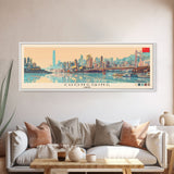 Chongqing, China Panoramic Canvas Print, Chongqing, China Painting, China Art, Chongqing Travel Poster, Travel Art, Living Room Painting