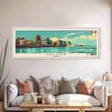 Halifax, Canada Panoramic Canvas Print, Halifax, Canada Painting, Canada Art, Halifax Travel Poster, Travel Art, Vacation Gift