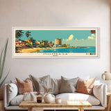Mombasa, Kenya Panoramic Canvas Print, Mombasa, Kenya Painting, Kenya Art, Mombasa Travel Poster, Travel Art, Guest Room Painting