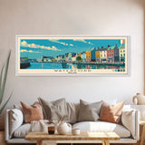 Waterford, Ireland Panoramic Canvas Print, Waterford, Ireland Painting, Ireland Art, Waterford Travel Poster, Travel Art, Housewarming Gift