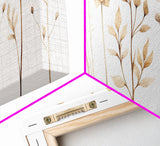 Boho Style Minimalist Farmhouse 3 Piece Wall Art, White Background Wildflowers, Botanical Floral Art, Rustic Chic Decor
