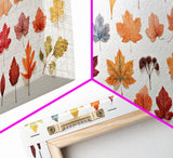 Fall Leaves Photography Study, Framed Canvas Print, Fall Decor, Autumn Decor, Fall Centerpiece, Seasonal Art, Fall Centerpiece