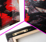 Graffiti angel art, framed canvas print, urban art