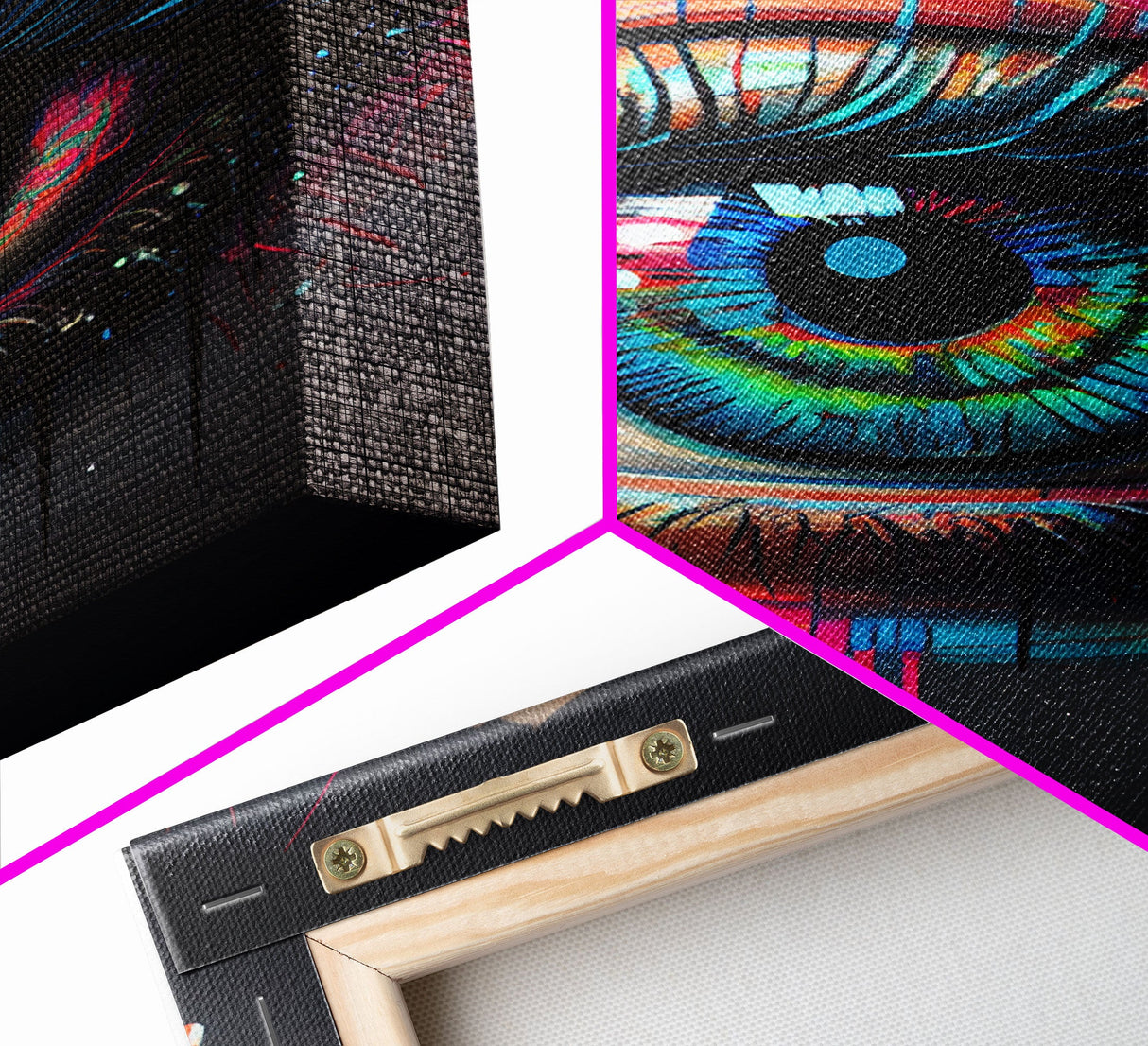 Vibrant Graffiti Style Eye Wall Art Canvas Print - Street Art Inspired Graphic Illustration Artwork