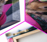 Pomeranian Wall Print, Dog Wall Art, Dog With Shades, Pink Jacket, Funny Wall Art, Framed Wall Art, Framed Canvas, Wall Print, Wall Canvas