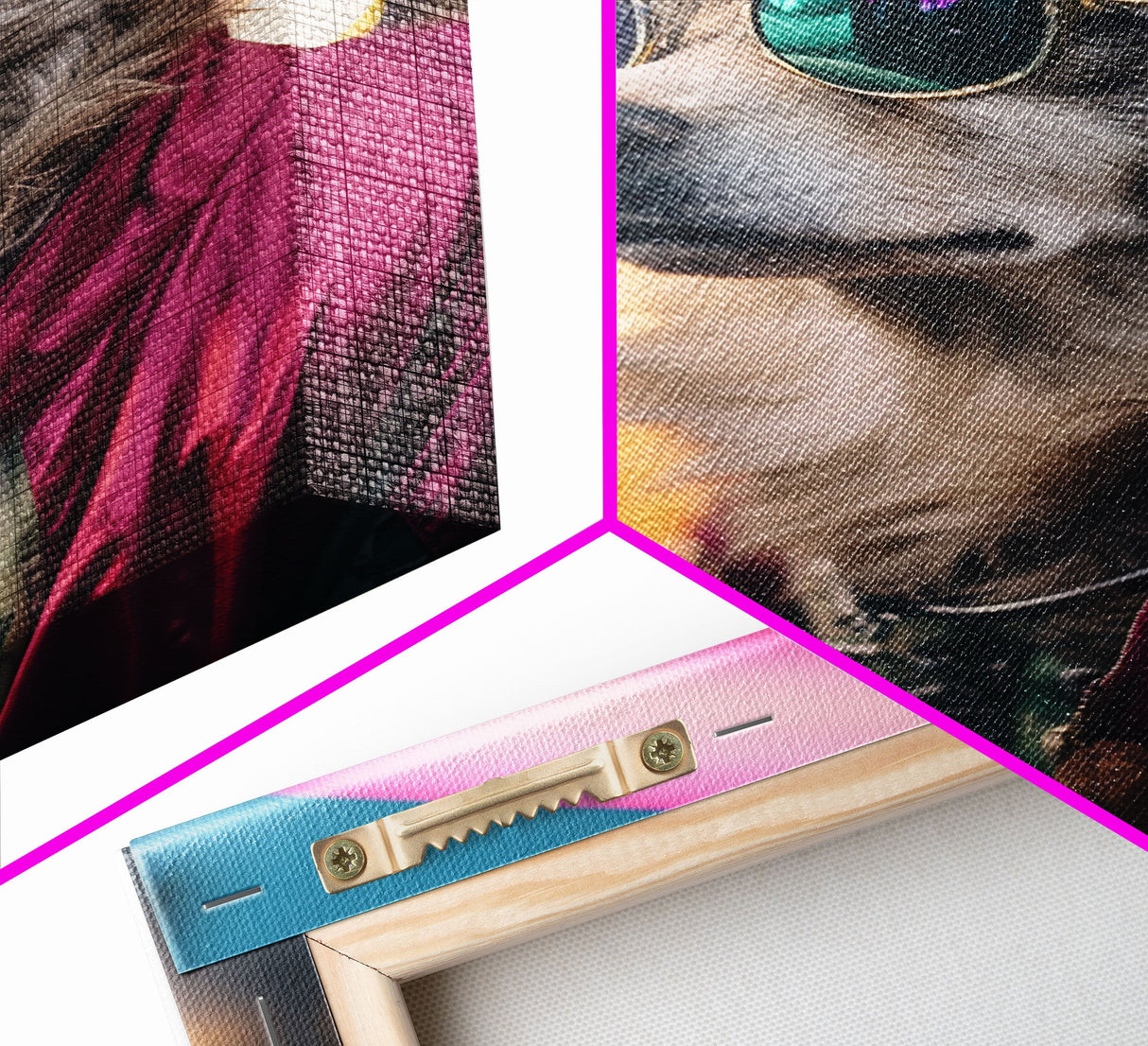 Long Haired Chihuahua Wall Print, Dog Wall Art, Dog Sunglasses, Funny Art, Framed Wall Art, Framed Canvas, Wall Print, Wall Canvas