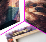Shih Tzu In Sunglasses Blue Tracksuit Wall Print, Dog Portrait, Dog Art Print, Framed Wall Art, Framed Canvas, Wall Print, Wall Canvas
