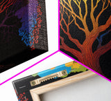 Rainbow Tree of Life, Framed Canvas Print