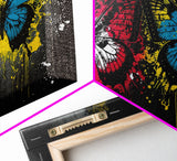 Graffiti Butterfly Punk Art, Street Art, Framed Canvas Print, Huge Wall Art, Contemporary Alternative Art