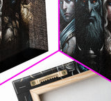 The Æsir, Aesir, Old Norse Gods, Framed Canvas Print, Norse Mythology, Scandinavian Mythology Fantasy Art