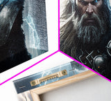 Thor Art, God of Thunder, Framed Canvas Print, Norse Mythology Art,  Fantasy Art