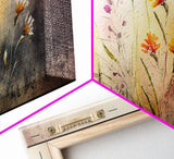 WILDFLOWERS Watercolor Floral Framed Canvas Print
