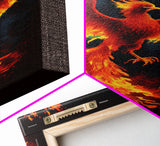 Phoenix Print on Canvas , Floating Frame, Modern Wall Art, Extra Large Canvas Wall Art, Rebirth and Renewal