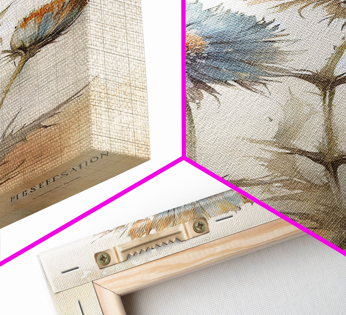 Vintage Style Dandelion Framed Canvas Art, Vintage Floral Print, Vintage White Roses Painting, Still Life Botanical Farmhouse print, Flowers