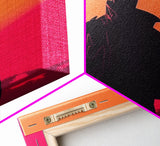 Punk Wall Art | Framed Canvas Print | Living room art | Outrun Style | Retro | Synthwave Style | Wonderful art | Warm colors | Black shadow