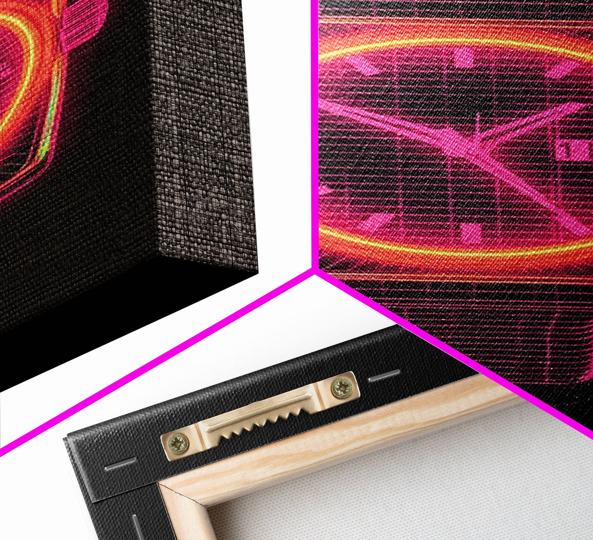Vaporwave Wrist Watch Wall Decor, Vibrant Watch Wall Art, Minimalist Print, Wall Decor, Canvas Print, Wall Art, Framed Canvas