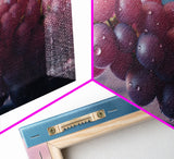 Grapes Wall Decor, Kitchen Wall Decor, Food Wall Art, Minimalist Art, Panoramic Wall Decor, Canvas Print, Wall Art, Framed Canvas Art