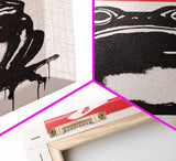 Japanese Frog Print, Japanese Prints, Vintage Style Art, Framed Canvas or Poster, Matsumoto Hoji INSPIRED Art, Wabi Sabi Animal Print