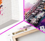 Saxophone Graffiti Wall Art, Saxophone Gifts, Cool Musical Wall Art, Unique Gift, Gift For Musician, Musical Art