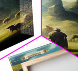 The shepherd and his flock, canvas print