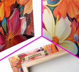 Hibiscus Wall Art, Flowers Wall Art, Colorful Fowers, Panoramic Art, Wall Art, Canvas Art, Landscape Art, Gift For Grandma, College Dorm Art