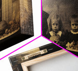 Gothic Victorian Haunted Art, Spooky Halloween Decor, Framed Canvas Print, Halloween Poster, Halloween Wall Art, Creepy Decor