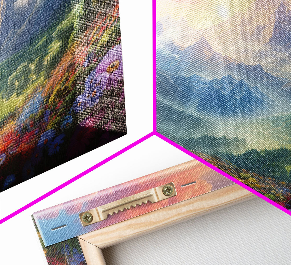 Mountain Painting Canvas Print, Colorful Art, Mountain Art, Landscape Painting, Mountain Wall Art, Nature Painting, Mountain Art Print