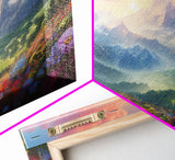 Mountain Painting Canvas Print, Colorful Art, Mountain Art, Landscape Painting, Mountain Wall Art, Nature Painting, Mountain Art Print