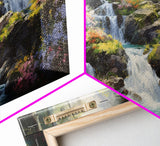 Waterfall Art, Framed Canvas Print, Modern Art Painting, Minimalist Wall Art, Waterfalls, Waterfall Painting, Waterfall Prints, Original Art