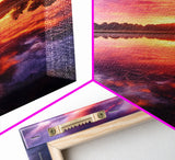 Lake Wall Art, Water Reflection, Landscape Wall Art, Sunset Wall Art, Canvas Print, Wall Art, Vertical Art, Nature Wall Art, Wall Hanging