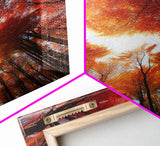 Fall Wall Art, Trees Art Print, Nature Wall Art, Canvas Print, Wall Art, Vertical Art, Nature Lover Gift, Modern Office Art, Living Room Art