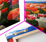 Tulips Wall Print, Flower Art Print, Vibrant Wall Art, Canvas Print, Wall Art, Vertical Art, Teacher Gift, Above Bed Decor, Office Prints