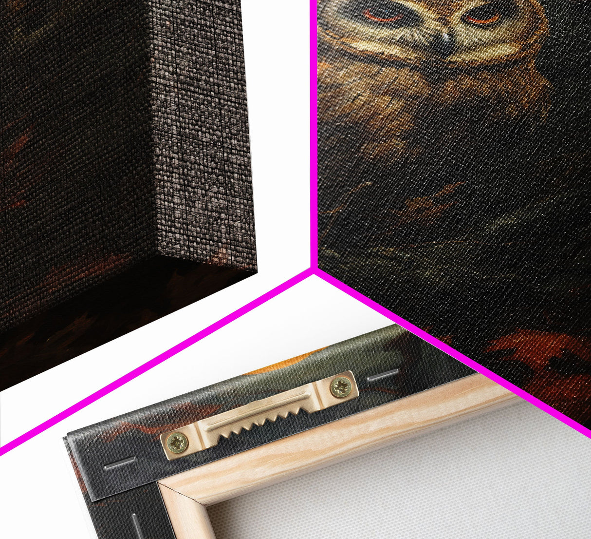 Owl Halloween Decor, Victorian Owl Painting Canvas Print, Dark Arts, Dark Academia, Owl Prints, Animal Prints, Halloween Wall Art