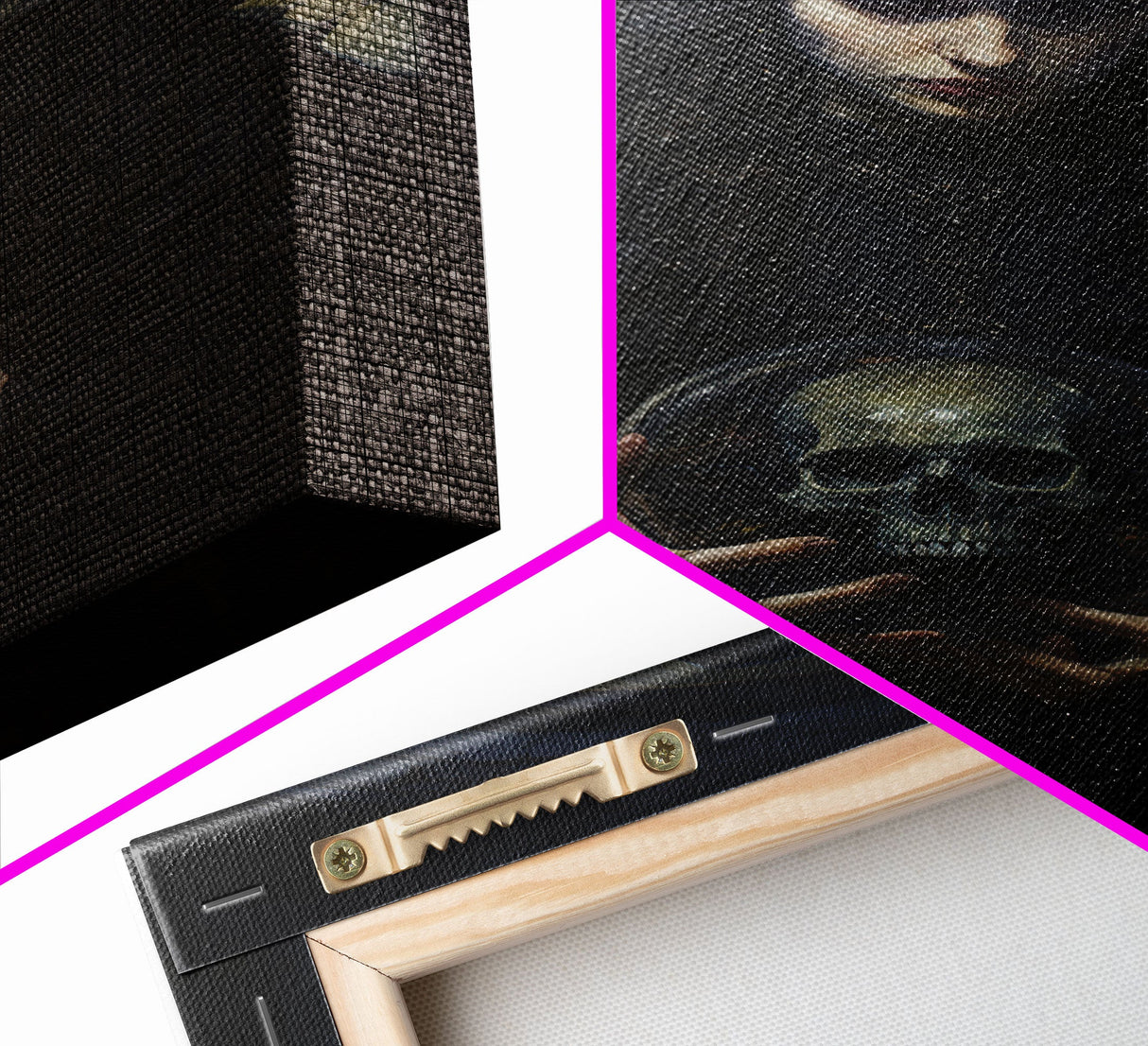 The Fortune Teller, Halloween Canvas Print, Framed Canvas, Unique Wall Art, Goth Art, Dark Academia, Witch Art, Witchcraft