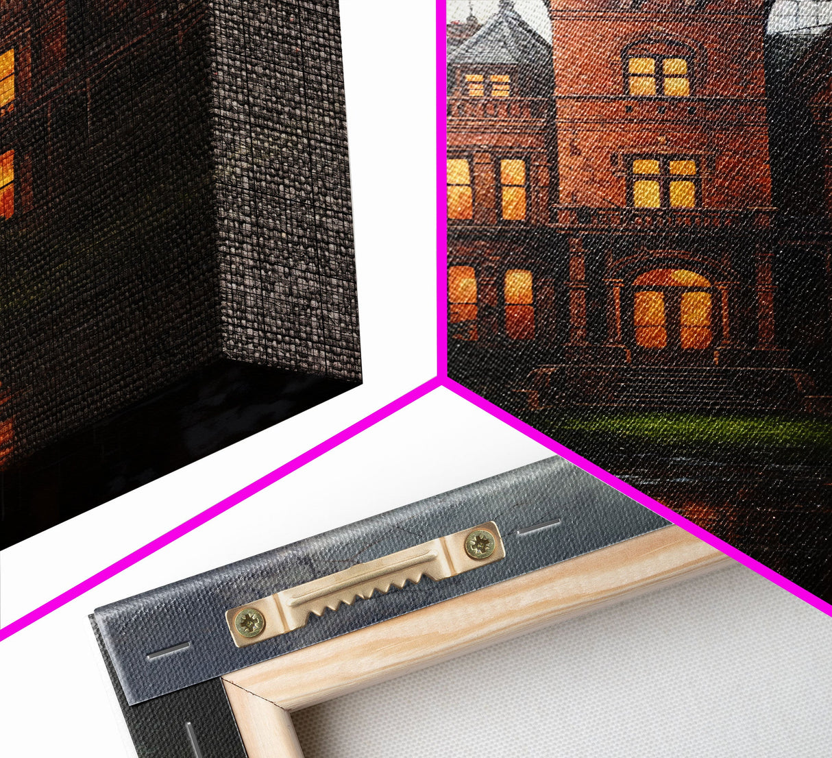 The Haunted House, Framed Canvas Art, Painting Of Haunted Victorian Mansion, Dark Academia, Halloween Decorations, Halloween Art