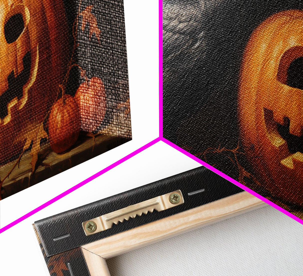 Spooky Crow Print, The Raven and The Jack O Lantern, Halloween Wall Art, Victorian Oil Painting