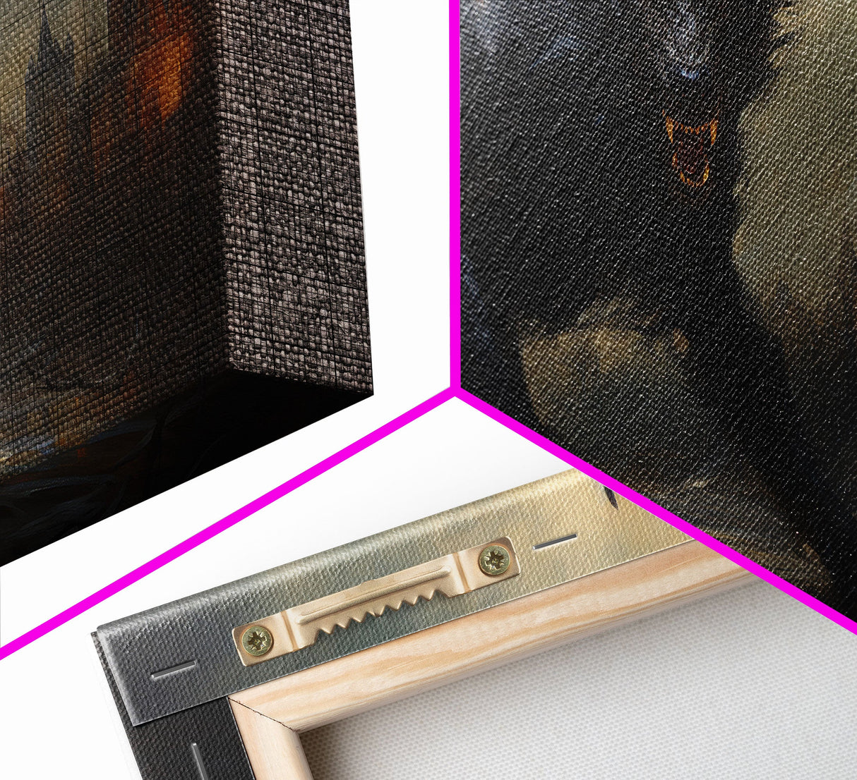 The Werewolf, Halloween Art Print, Framed Canvas Art, Halloween Poster Print, Victorian Dark Academia Oil Painting