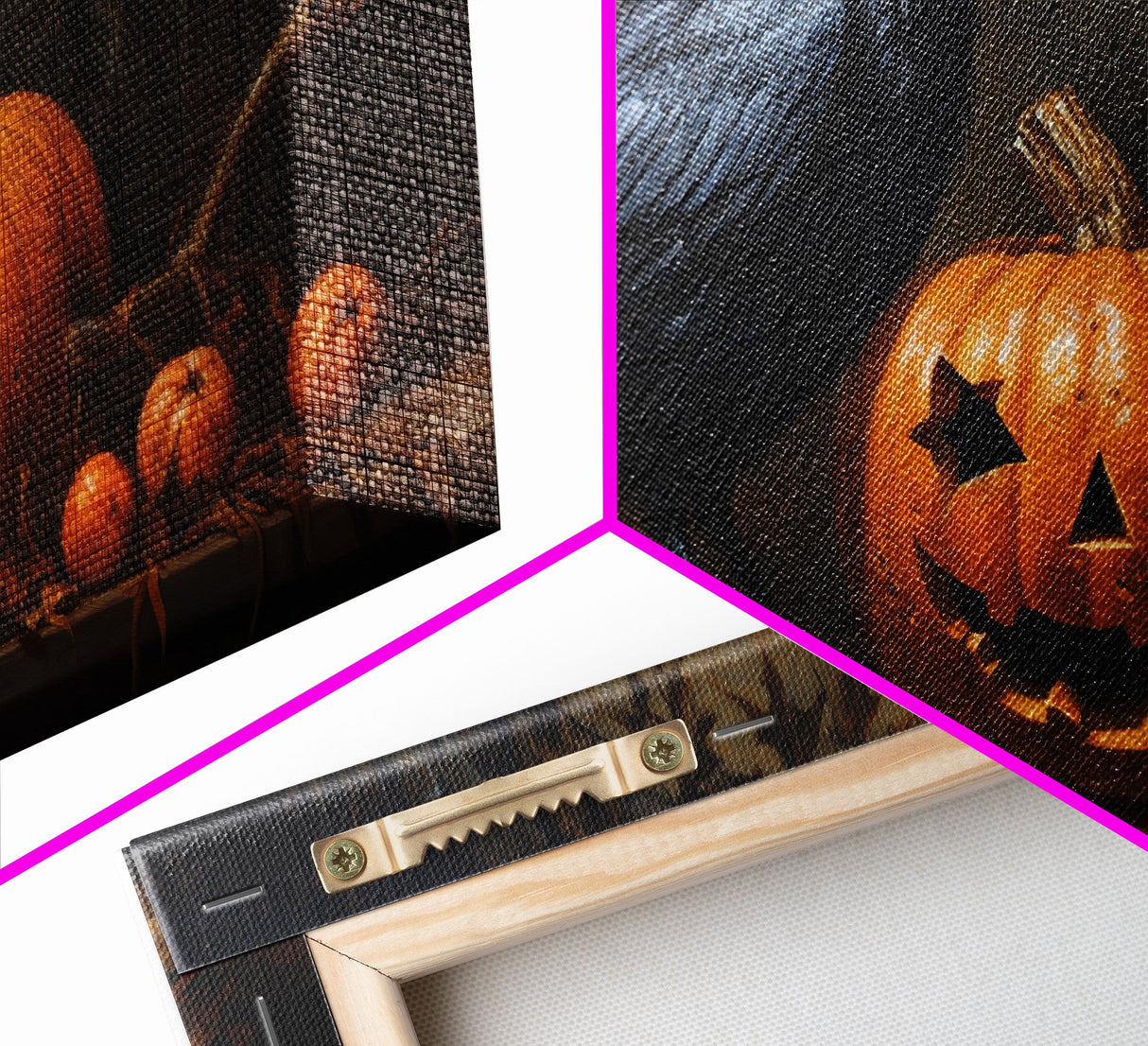 Spooky Crow Print, The Raven and The Jack O Lantern, Halloween Wall Art, Victorian Oil Painting, Dark Academia, Goth Art